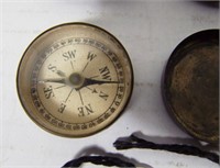 Lot 131   C/1900 3 Pocket Compasses.