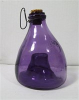 Lot 158 1900 French Amethyst Glass Fly Trap Bottle