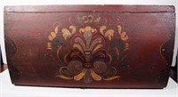 Lot 173   C/1850 Hand Painted DomeTopTrunk