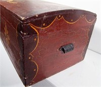 Lot 173   C/1850 Hand Painted DomeTopTrunk