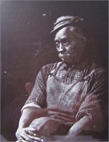 Lot 184   1920 Sepia Litho of Elderly Black Worker