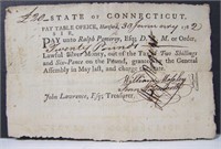 Lot 186   Dated 1782 US Military Promissory Note