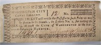Lot 193 1820 Washington City Canal Lottery Tickets