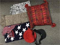 Scarfs- pillow and hats