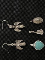 sterling silver pendant & earring
