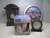 3pc Clocks - Mantle / Alarm / Horse Racing