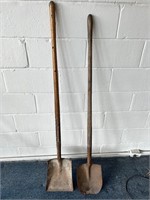 2 vintage shovels