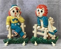 Vintage Raggedy Anne and Andy coat hangers