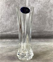 8" vintage lead crystal vase DePlomb USA
