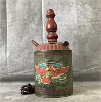 14" Vintage gas can lamp, Eagle decal