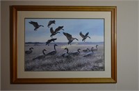 2-Maynord Reece Art Prints Geese Prints 38"x28"h