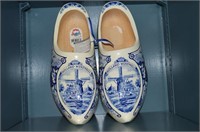 Wooden Shoes(made in Holland) Windmill Blue/White