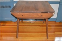 Vintage Drop Leaf Wooden Pine Table 36"x36"(leaf