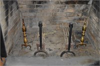 Fireplace Dog Andirons (4-2'Long, 2-18"Long)