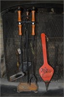 6 Piece Fireplace Tool Set(broom, poker, shovel,