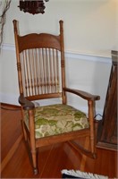 Vintage Rocking Chair w/Spindle Back floral