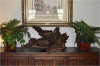 Large piece of driftwood 32"x16"x17"h, 2-Faux