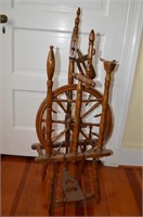 Walnut Spinning Wheel 38.5"h