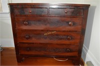 Vintage Wooden 5-Drawer Dresser 42"x18.75"36.5"h