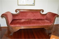 Antique Victorian Sofa w/claw feet