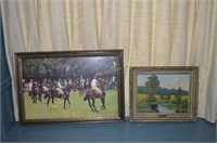 A Day at the Races' framed Canvas by R.Panezai