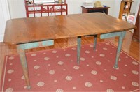 Antique Solid Wood 3-Leaf Table 40"x39"30"h w/out