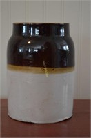 Antique Salt Glazed Crock 7.5"h