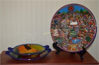 Francisco G. Rios Decorative Pottery Plate 16",