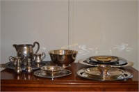 Lot to Include mix of Silver Plate Platters,