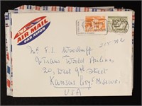 Switzerland Stamps 30+ Airmail Covers, 1950s