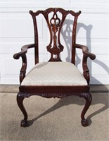 Lot 272 NEW Maitland Smith Chippendale Style Arm Chair - Model #8120-41