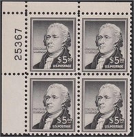 US Stamps #1053 Mint NH Plate Block of 4, Plate Nu