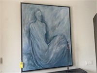 ARTWORK / OIL - BLUE WOMAN - SIGNED MARIA RANIERI