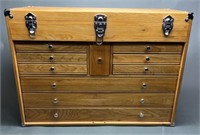 Oak Machinist's Tool Cabinet