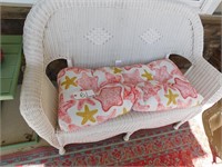 Wicker Porch Set Loveseat 2 Chairs Table