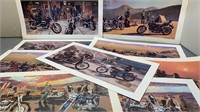 1980 AMF Harley Davidson 12 Prints 18x9.5 inches