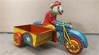 Tin Motorcycle Easter Bunny Delivery