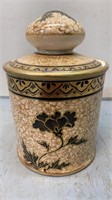 Hand Painted Nippon Humidor 6.5 Inches Tall