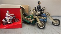 Evel Kenievel & Battery opp Motorcycle Toys