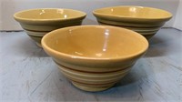 Stoneware Mixing Bowls 8,9,&10 inch Diameter