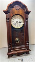 Sligh Wall Clock Wood Case 29x14x6.5