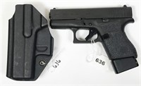 Glock 43 9mm pistol, s#BHPN502, in hard holster -