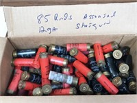 12 gauge ammunition, assorted, 85rds