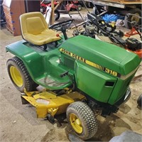 48" John Deere 316 Lawn Tractor