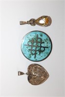 Collection of Jewelry; signed Sterling Pin w/