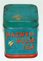 VINTAGE MAXWELL HOUSE TEA  ADVERTISING TIN