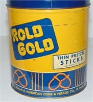 ROLD GOLD PRETZEL STICKS ADVERTISING TIN