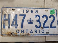 1968 Ontario license pale