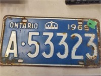 1965 Ontario license plate
