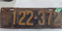 1921 Ontario license plate